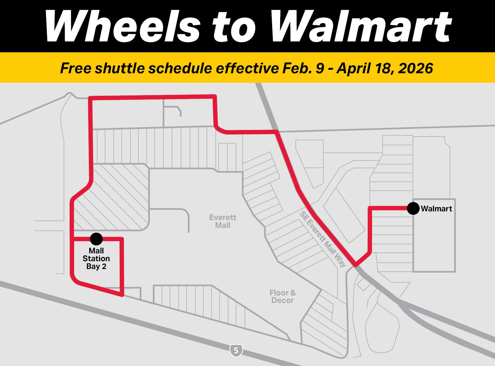 Wheels to Walmart Map